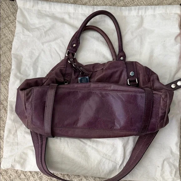 Marc By Marc Jacobs Deep Plum Leather Shoulder Bag - Picture 5 of 12